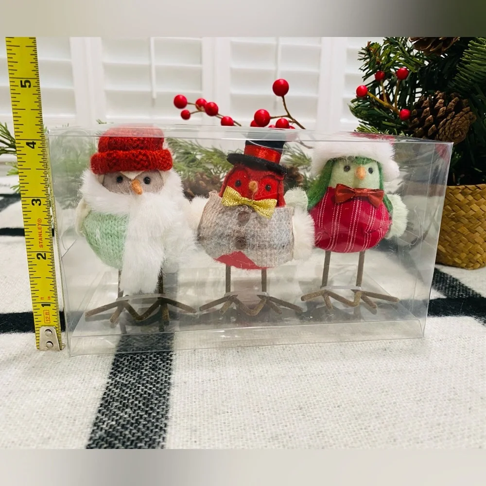 NEW Target Wondershop Mini Featherly Friends Christmas Holiday Birds Set of 3